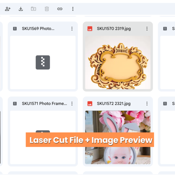 50+ Photo Frame Laser Cut Bundle | Wood Picture Frame SVG, DXF, AI & PDF Files