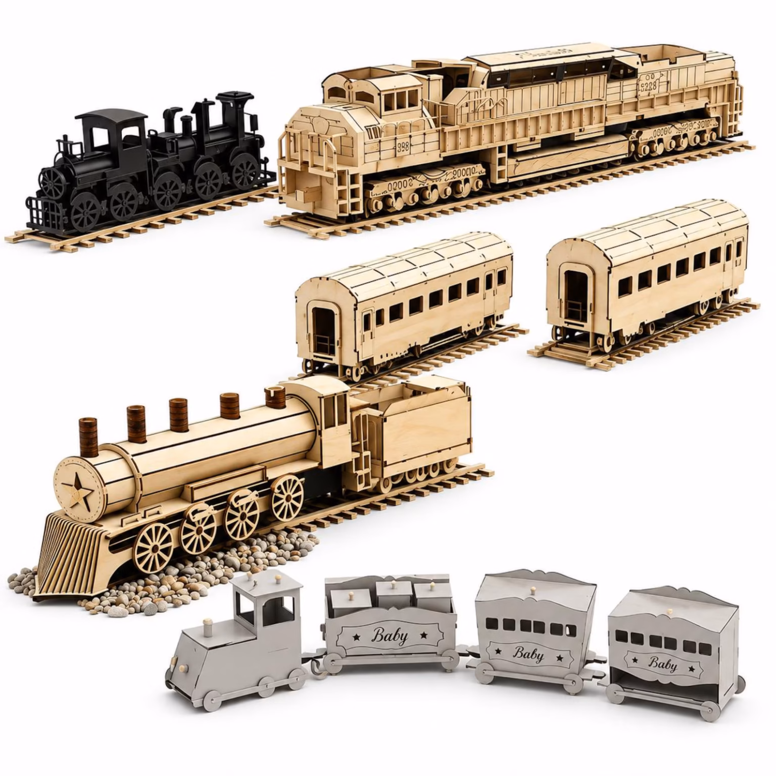 3D wooden vehicle puzzle preview