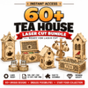 60+ Laser Cut Tea House Bundle | Tea Box & Organizer SVG, DXF, AI, EPS, CDR Files