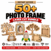 50+ Photo Frame Laser Cut Bundle | Wood Picture Frame SVG, DXF, AI & PDF Files