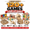 120+ Laser Cut Games & Wooden Toy Bundle | Puzzle, Board Game & Chess SVG DXF Files