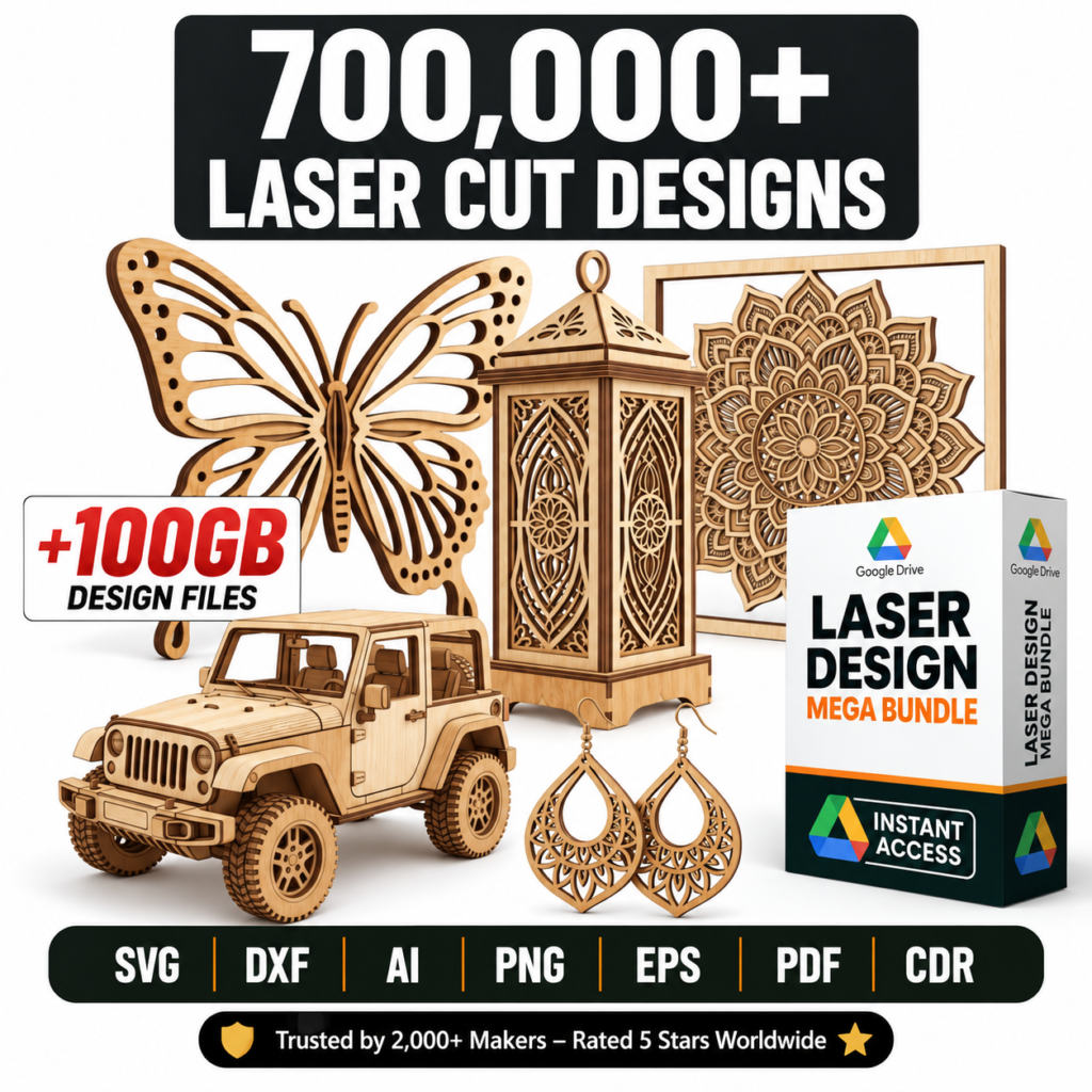 Laser Design Mega Bundle – 700,000+ CNC & Laser Files