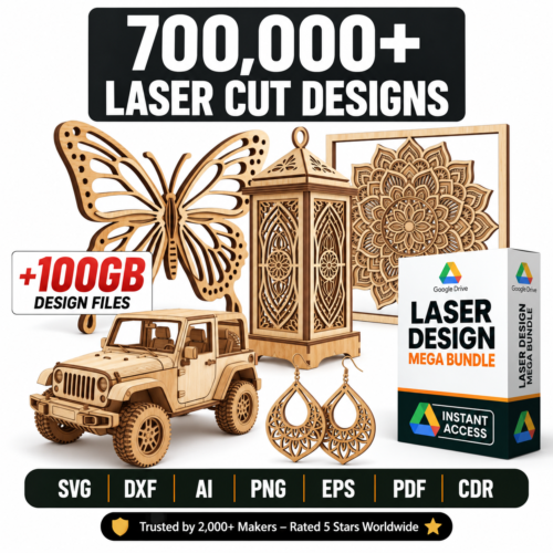 h1 Laser Design Mega Bundle – 700,000+ CNC & Laser Files