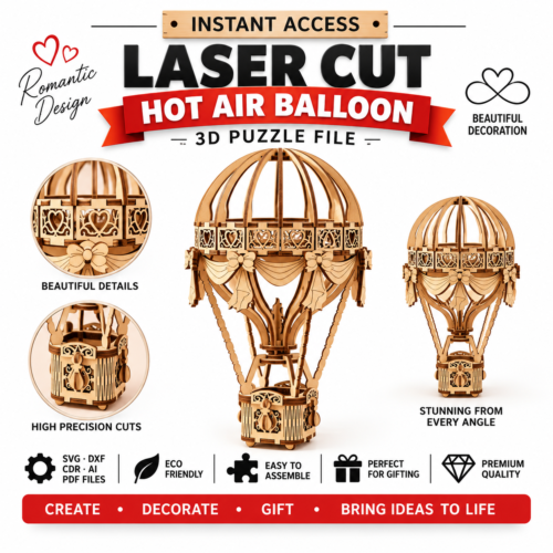 nn Laser Cut Decorative Lantern | SVG, DXF, AI, CDR & LBRN Files
