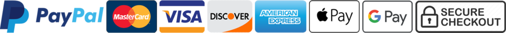 Trusted payments: Visa, Mastercard, PayPal, Apple Pay, Google Pay