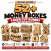 52+ Laser Cut Money Box Bundle | Piggy Bank & Coin Safe SVG, DXF, AI & CDR Files